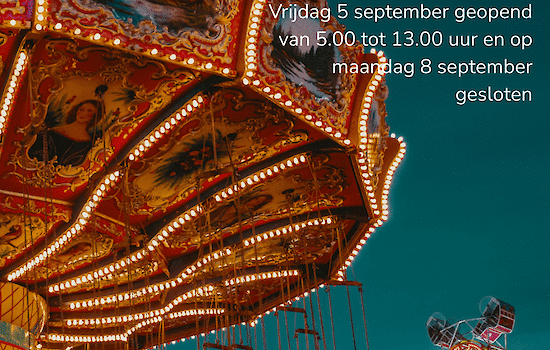 Openingstijden tijdens de Volendammer kermis